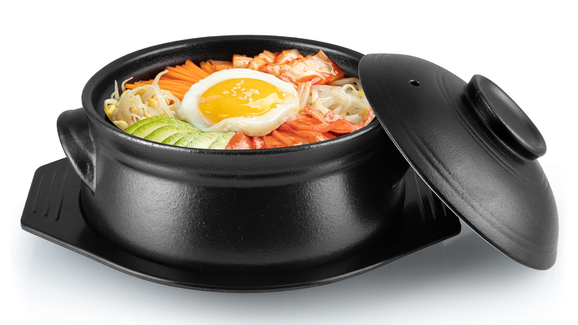 Amazon.com: Sanbege Large Korean Ceramic Bowl with Lid and Trivet